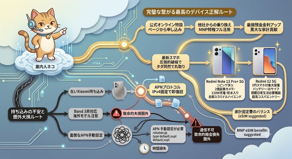 Xiaomi持ち込みは圏外リスク！楽天乗り換えで最新スマホ丸取り術
